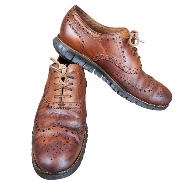 Cole Haan Oxford Zerogrand Wingtip C29411 Mens 10M Brown Leather - Picture 1 of 16